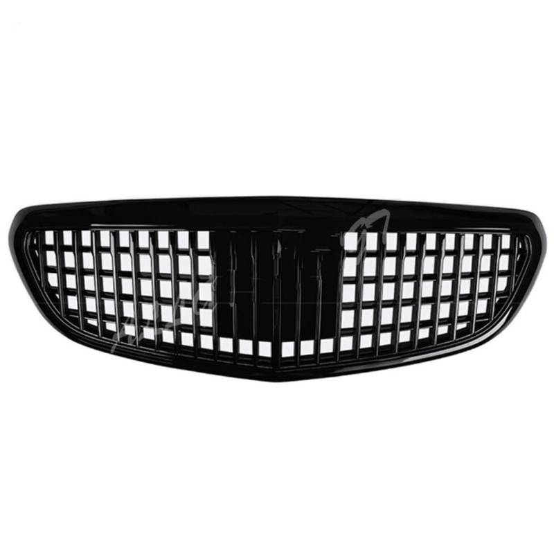 Auto-Frontgrill Für Merced&es W205 C-Klasse C250 C300 C400 2014–2021, stehendes Emblem, Stoßstangengrill, Eleganz/exklusiver Frontgrill im Maybach-Stil (Color : Black) von EEASSA