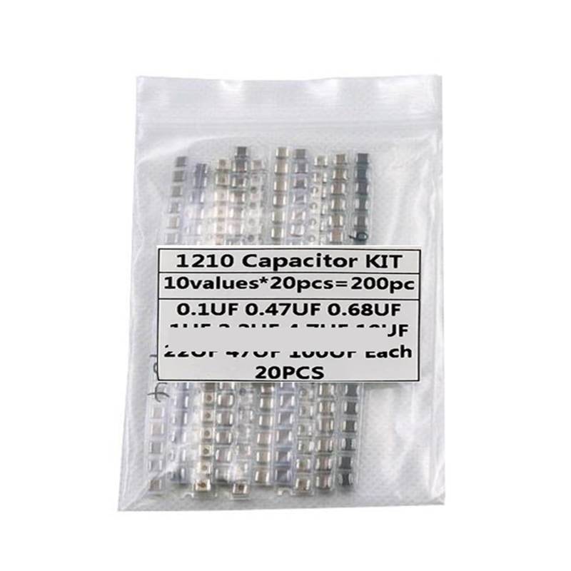 1210 SMD Capacitor assorted KIT,10values*20PCS=200PCS 100nF~100uF Samples Kit electronic DIY kit EFDSVUHE von EFDSVUHE