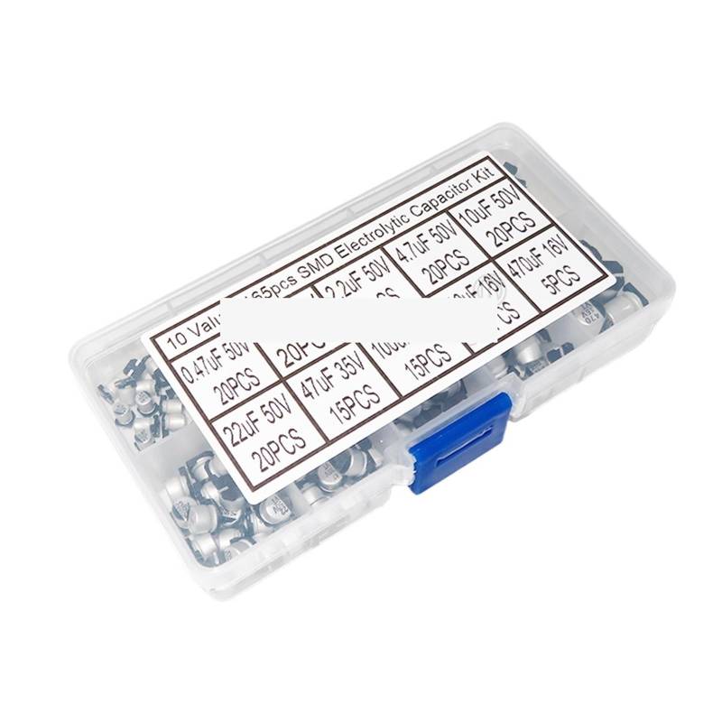165PCS 10Values SMD Aluminum Electrolytic Capacitor Assorted Kit Set Samples Kit 0.47uF 1uF 2.2uF 4.7uF 10uF 22uF 47uF 100uF EFDSVUHE von EFDSVUHE