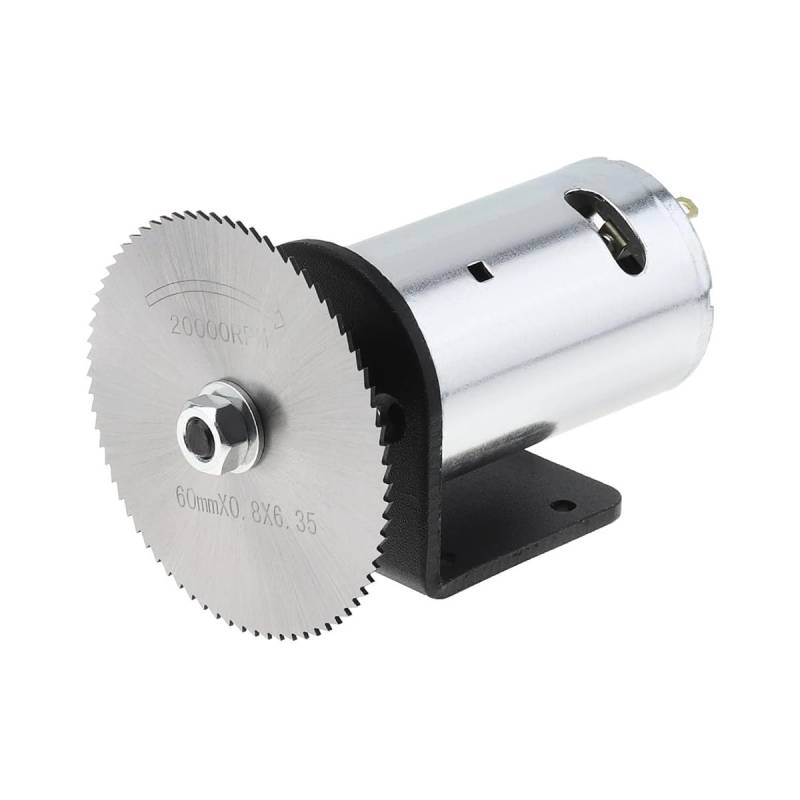 24V 555 electronic starter Table Saw Kit Gear electronic starter with Ball Bearing Mounting Bracket and 60mm Saw Blade for Woodworking Cutting/Engraving EFDSVUHE von EFDSVUHE
