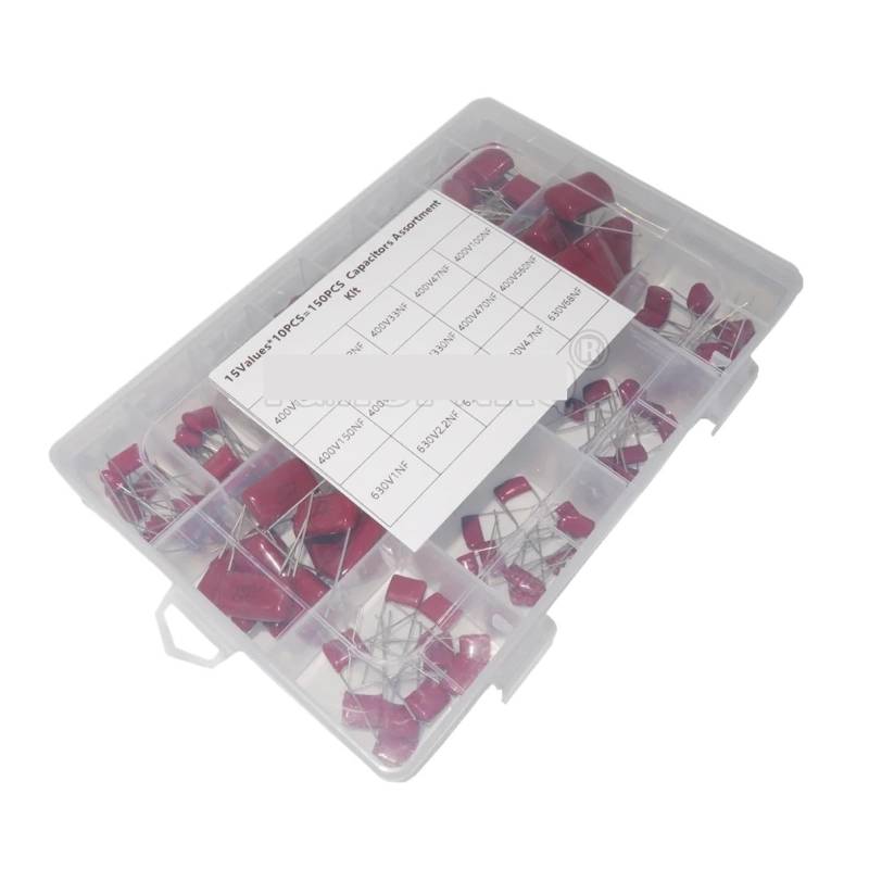 400V 630V CBB Polypropylene Film Capacitor 0nf-68nf CBB Capacitors Assortment Kit 10NF 22NF 47NF 100NF 220NF 470NF 150PCS/Set EFDSVUHE von EFDSVUHE