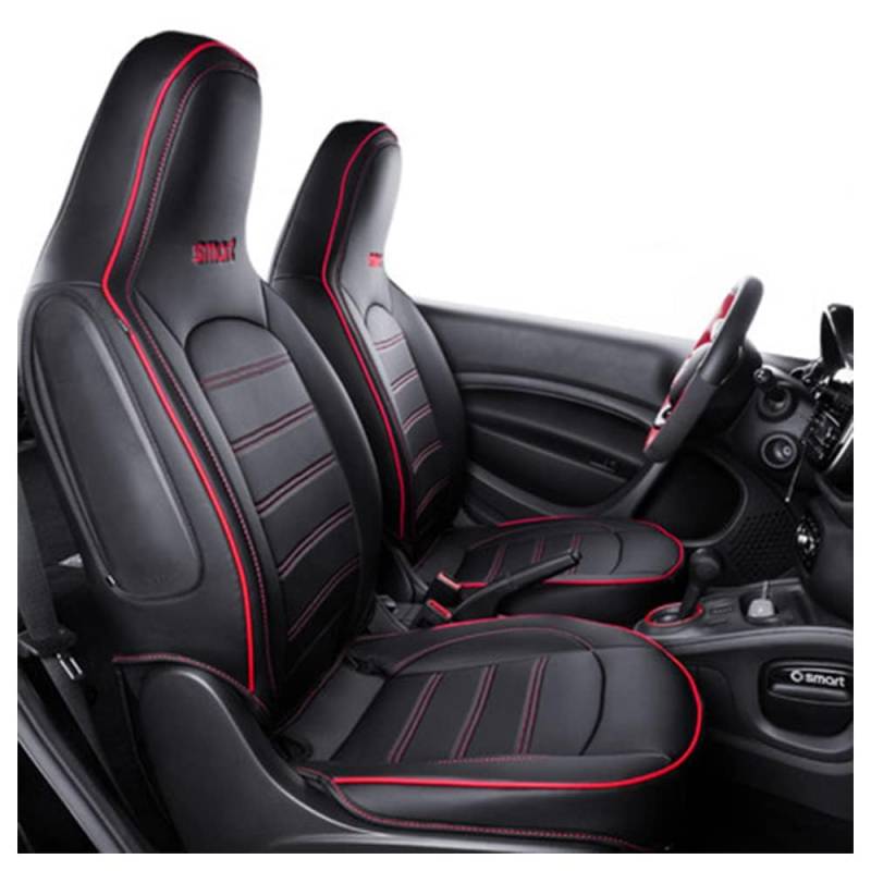EFEMIR Auto Sitzbezüge Set, Für Smart 453 fortwo Vorn und Hinten 5 Sitze, Kompletter Satz Universal-Ledersitzbezüge,normal-D von EFEMIR