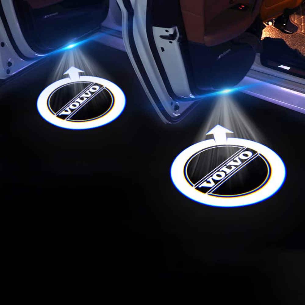 EFEMIR Autotür Led Licht Logo Projektor für Volvo S90 xc60 xc90 S80 S60 V40, Auto Willkommen LED Licht Beleuchtung Logo, HD Auto Willkommen Lights Logo licht,normal-D 4pcs von EFEMIR