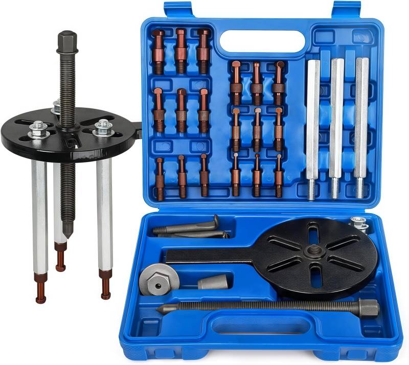 21 in 1 Lagerabzieher Set Universal Innenlager Abzieher, Radlager Werkzeug, Abzieher Werkzeug Kugellager Abzieher mit 6 Größen Spannzangen Lager Abzieher Set mit 3 Gebogenen Haken kugellager abzieher von EFWEIMF