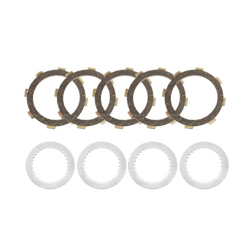9-teiliges Kupplungs-Reibungsstahlplatten-Set, kompatibel mit KX80 KX60, ersetzt 13089-1009 13088-1010 von EGRMZ