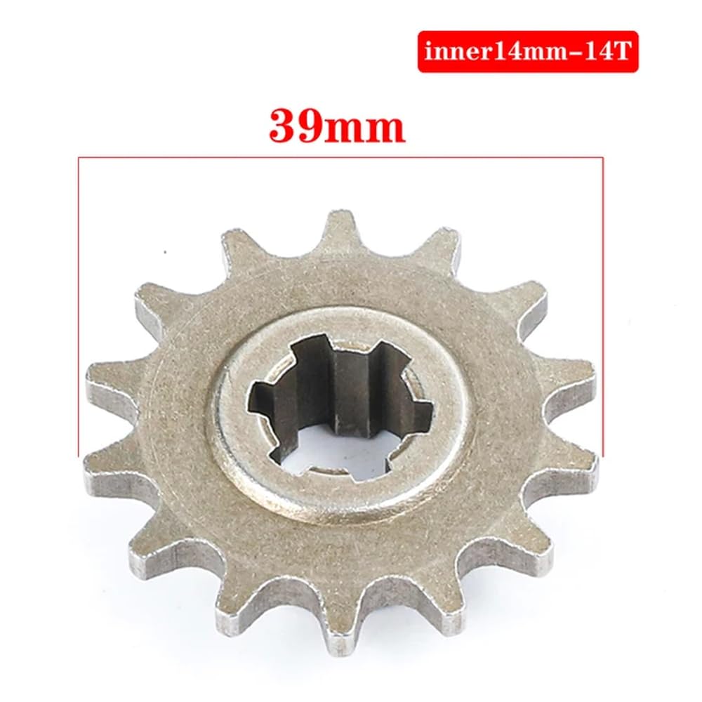 Universal 25H T8F Getrieberitzel vorne 11 14 17 20T kompatibel mit 47cc, Moto Dirt Pit Bikes und Mopeds 20 Zahnritzel(T8F 14T) von EGRMZ