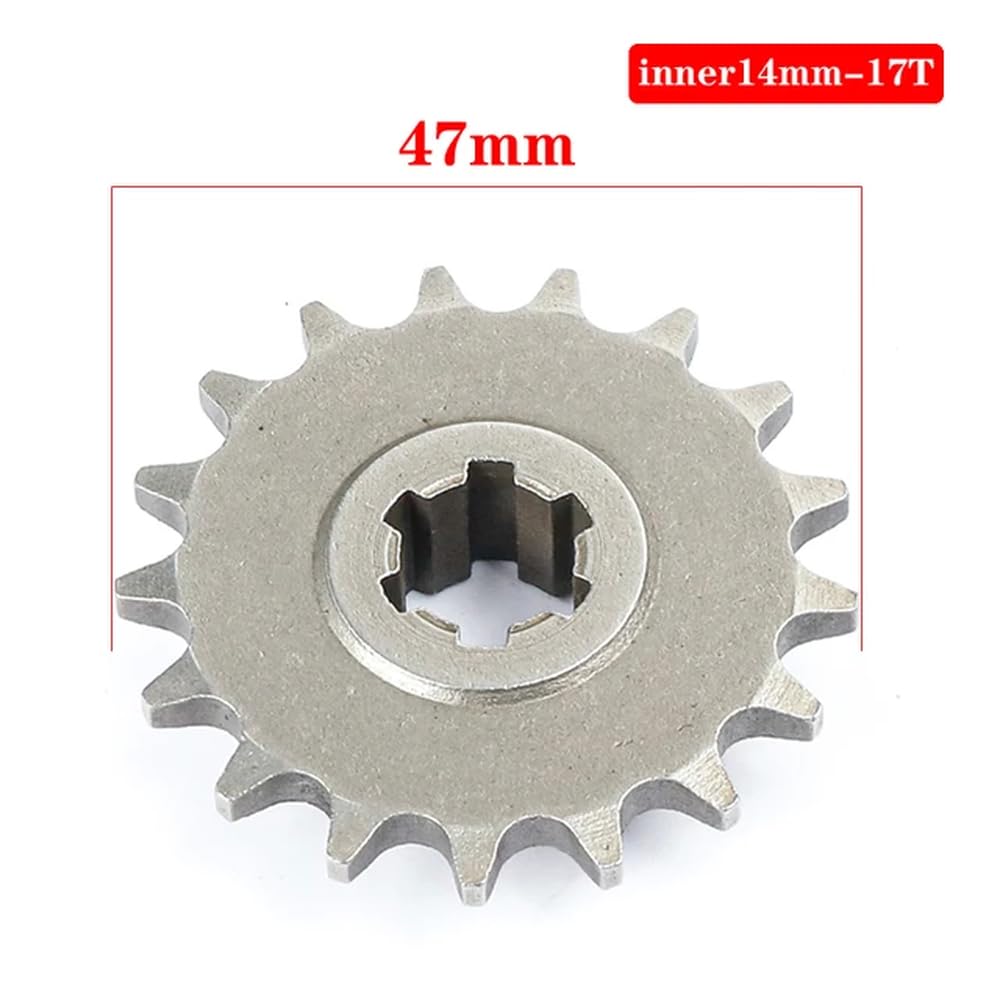 Universal 25H T8F Getrieberitzel vorne 11 14 17 20T kompatibel mit 47cc, Moto Dirt Pit Bikes und Mopeds 20 Zahnritzel(T8F 17T) von EGRMZ