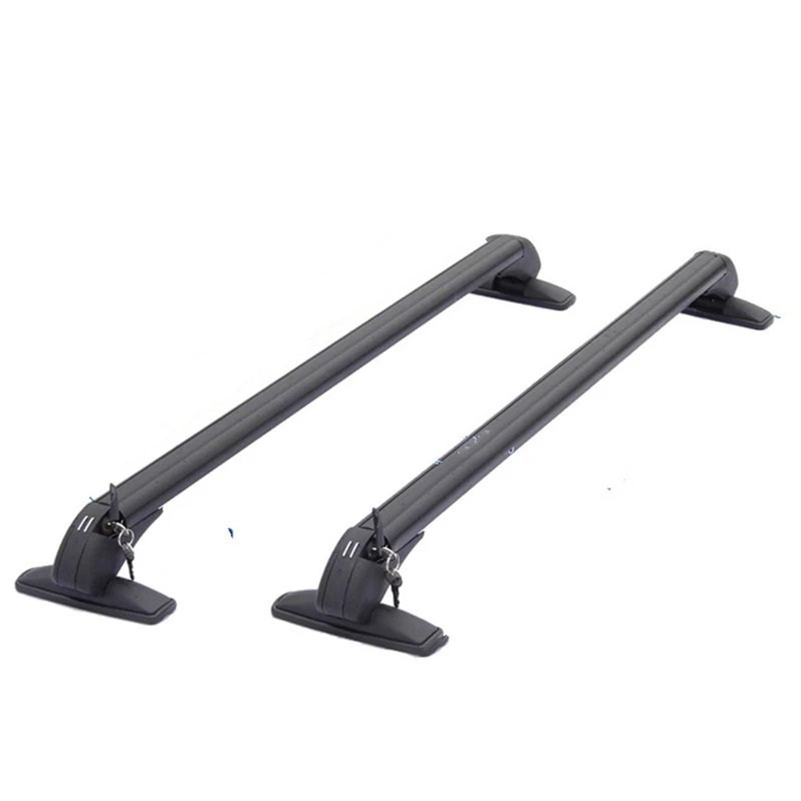 Dachträger 1 Paar universelle Dachträgerschienen für die Autodachmontage, schwarzer Gepäckträger aus Aluminium mit Schloss Oben am Autoträger. weiche Dachträger(2pcs 100cm) von EGUIAS