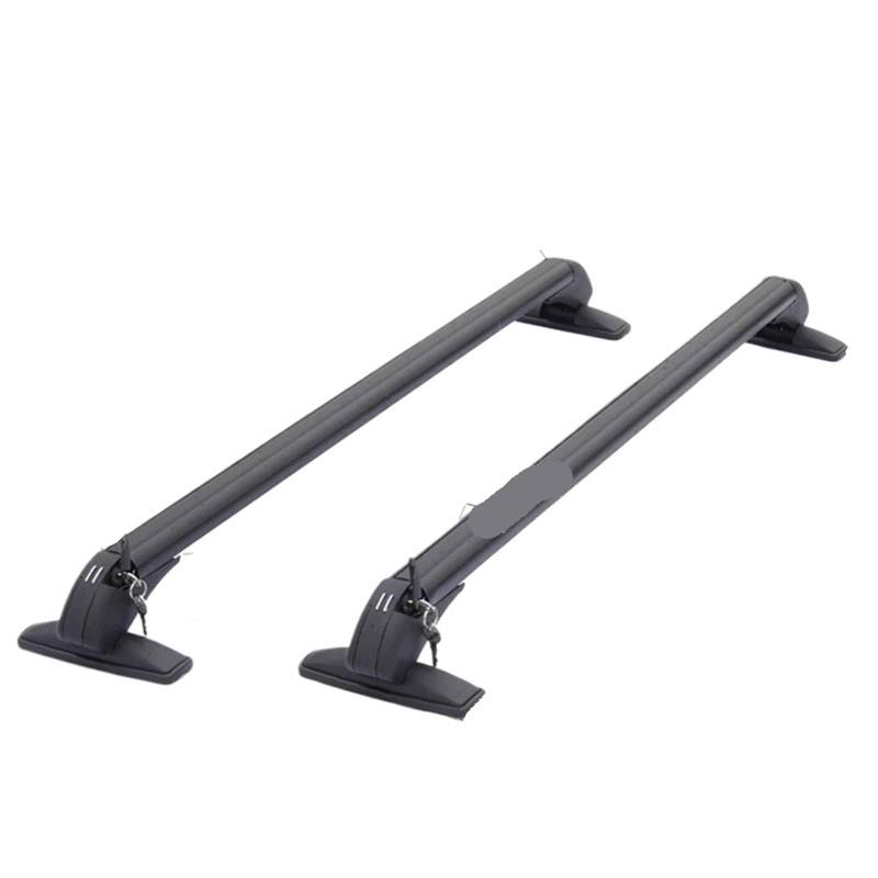 Dachträger 1 Paar universelle Dachträgerschienen für die Autodachmontage, schwarzer Gepäckträger aus Aluminium mit Schloss Oben am Autoträger. weiche Dachträger(2pcs 82cm) von EGUIAS