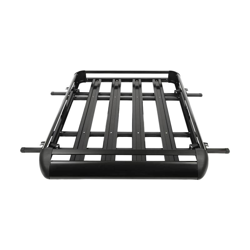 Dachträger 140 cm, schwarzer Universal-Dachgepäckträger aus Aluminium, verstellbare Breite, passend für SUV. weiche Dachträger von EGUIAS