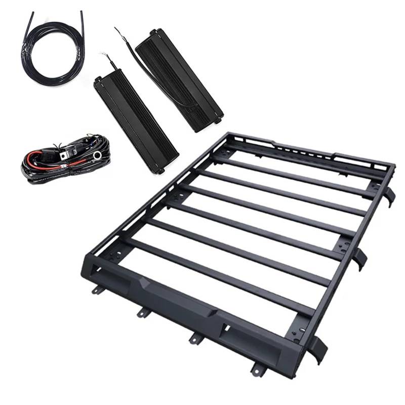 Dachträger Gepäck-Querstangen-Relingboxen-Korb mit LED, passend für Suzuki Jimny JB64 Sierra JB74W 2019 2023. weiche Dachträger(A with lamp) von EGUIAS