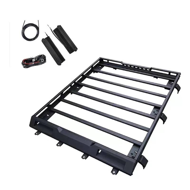 Dachträger Passend für Suzuki Jimny JB64 JB74 2019 2020 2021 2022, obere Dachgepäckträgerschiene, Gepäck-Querträgerschienenboxen, Korb. weiche Dachträger(A with Light Holes) von EGUIAS