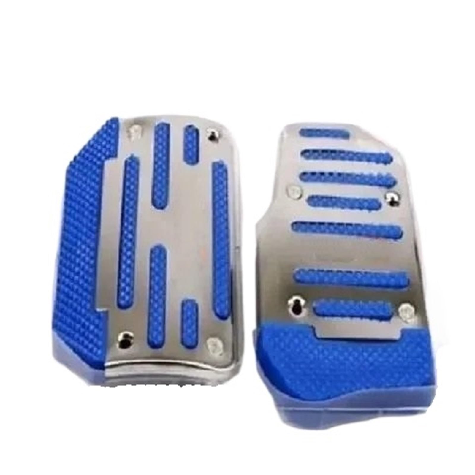Fußablage Platte 1 Set von 2/3 stücke Automotive Gaspedal Aluminium Legierung Bremspedal Automatische Und Manuelle Pedal Bremspedalabdeckung(Automatic blue) von EGUIAS