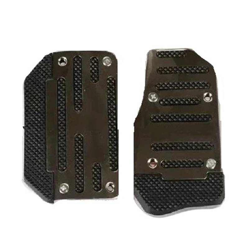Fußablage Platte 1 Set von 2/3 stücke Automotive Gaspedal Aluminium Legierung Bremspedal Automatische Und Manuelle Pedal Bremspedalabdeckung(Automatic silver) von EGUIAS