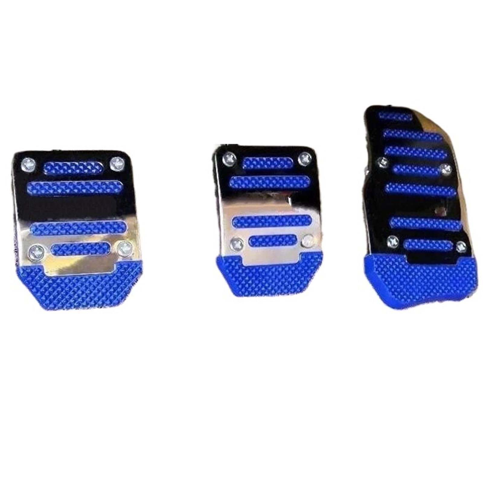 Fußablage Platte 1 Set von 2/3 stücke Automotive Gaspedal Aluminium Legierung Bremspedal Automatische Und Manuelle Pedal Bremspedalabdeckung(Manual shift blue) von EGUIAS