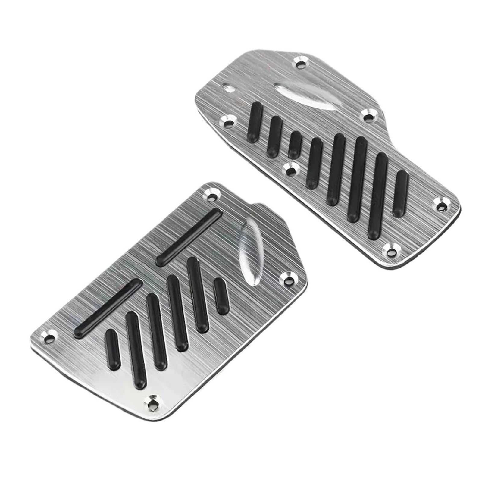 Fußablage Platte 2/3 stücke Universal Nicht-Slip Aluminium Manuelle Übertragung Auto Pedal Abdeckung Set Kit Pedali Bremspedalabdeckung(Automatic Black) von EGUIAS