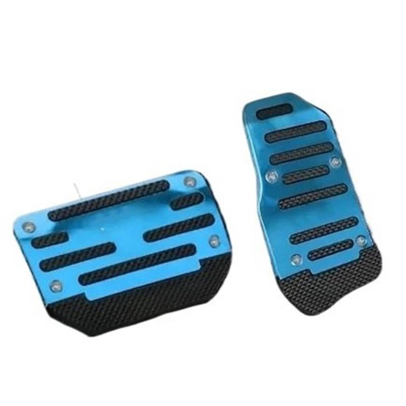 Fußablage Platte 2 stücke Auto Pedal Pads Bremspedal Pad Abdeckungen Ersatz Kit Nicht-Slip Fuß Pedal Abdeckungen Set Bremspedalabdeckung(Blue) von EGUIAS