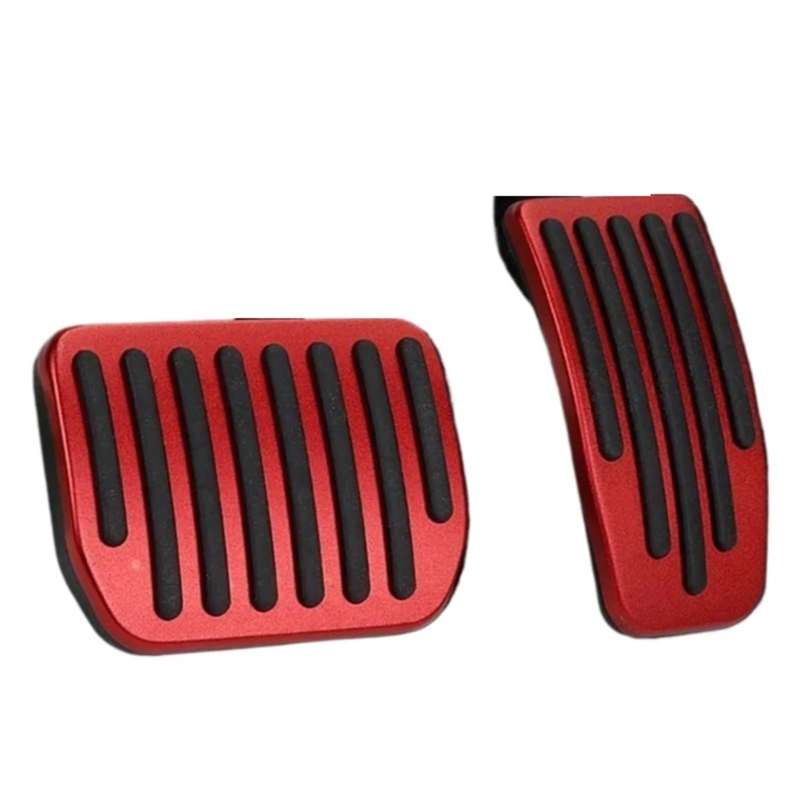 Fußablage Platte 2 stücke Fit Für Tesla Modell Y 2021-2023 Modell 3 Highland 2024 Aluminium Legierung Bremse Accelerator Fuß Pedal Abdeckung Bremspedalabdeckung(Red Color) von EGUIAS