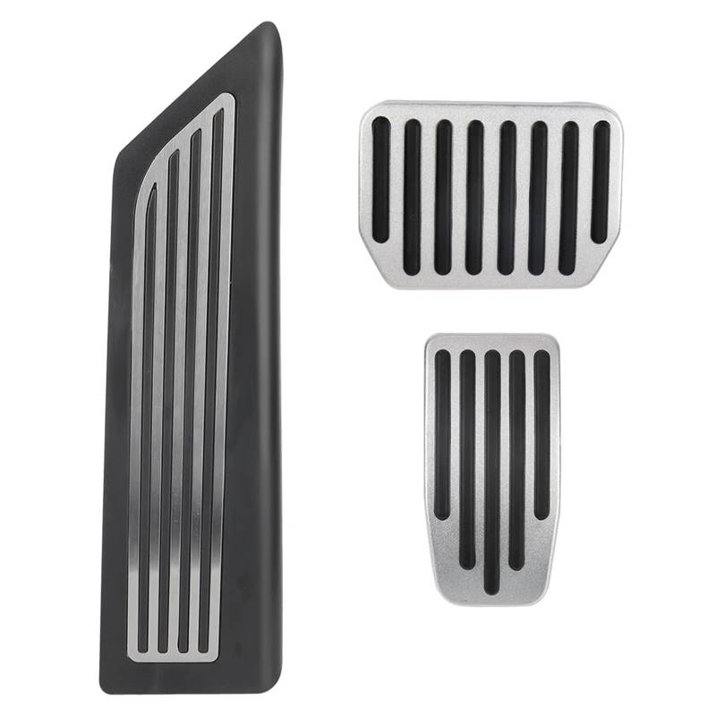 Fußablage Platte Aluminiumlegierung für Tesla Model 3 Y Fußpedal Auto-Innenraumteile Autozubehör mit Gummipads Abdeckung Restbremspedale Bremspedalabdeckung(SetB) von EGUIAS