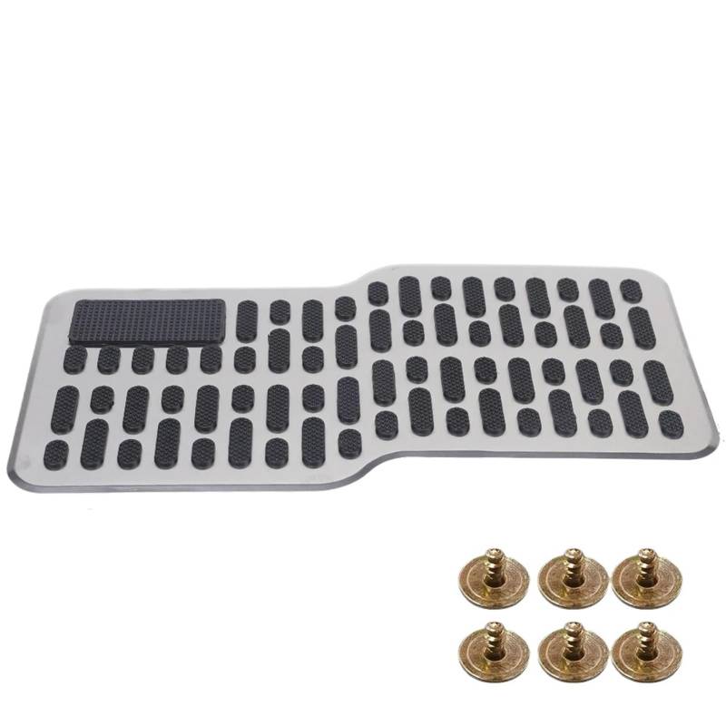 Fußablage Platte Auto Edelstahl Verschleiß-beständig Pedal Verdickt Pedal Bord Haupt Cab Anti Slip Bremsbelag Bremspedalabdeckung(Black-1pc) von EGUIAS