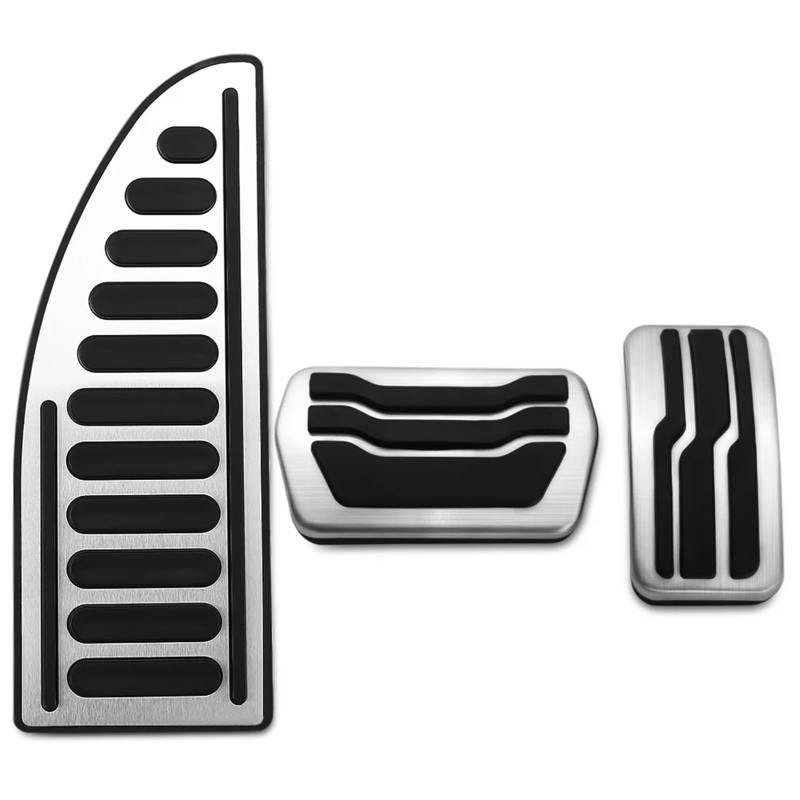 Fußablage Platte Autopedal-Gasbremspedalabdeckung, passend für Ford Focus 2 3 4 MK2 MK3 MK4 RS ST 2005–2023 Kuga Escape 2009–2020 Bremspedalabdeckung(3Pcs AT with rest) von EGUIAS