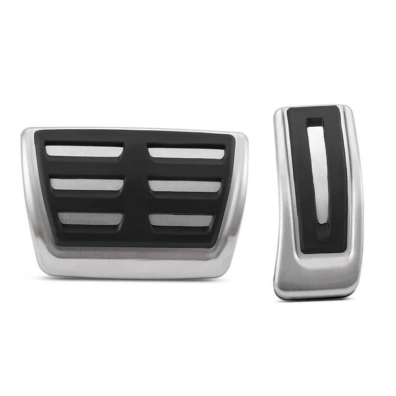 Fußablage Platte Bremsfußstützenpedale Passend für Audi Q7 SQ7 Q8 (2007-2020) Passend für Porsche Cayenne 2007-2020 Bremspedalabdeckung(Style 2 AT 2PCS) von EGUIAS