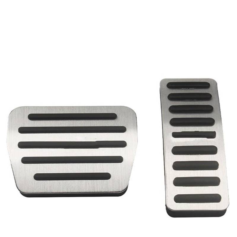 Fußablage Platte Fit für Chery Omoda 5 C5 FX 2022 2023 2024 Aluminium Auto Fuß Gaspedal Bremspedale Bremspedalabdeckung(AT Silver) von EGUIAS