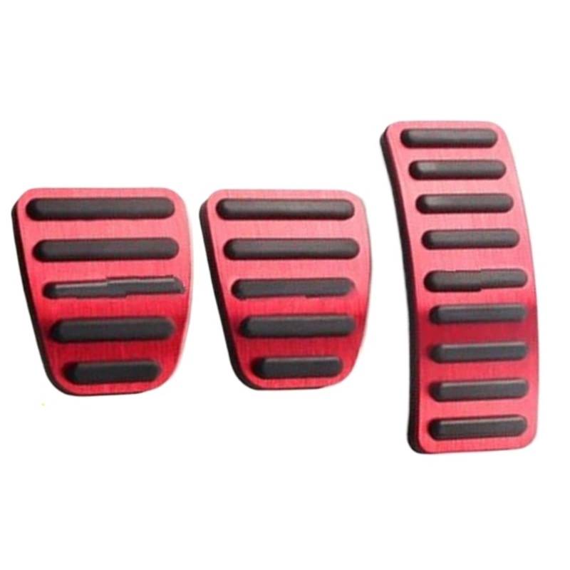 Fußablage Platte Fit für Chery Omoda 5 C5 FX 2022 2023 2024 Aluminium Auto Fuß Gaspedal Bremspedale Bremspedalabdeckung(MT Red) von EGUIAS