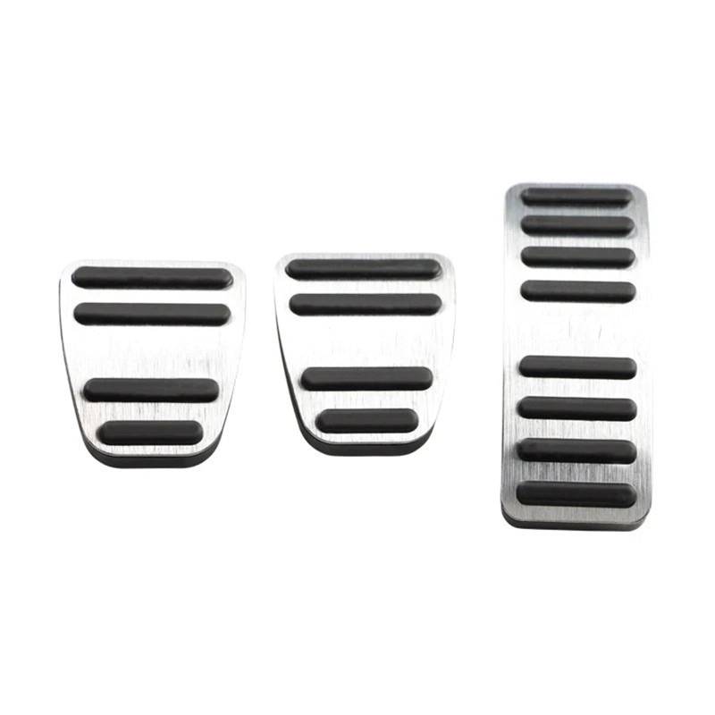 Fußablage Platte Fit für Chery Omoda 5 C5 FX 2022 2023 2024 Aluminium Auto Fuß Gaspedal Bremspedale Bremspedalabdeckung(MT Silver) von EGUIAS