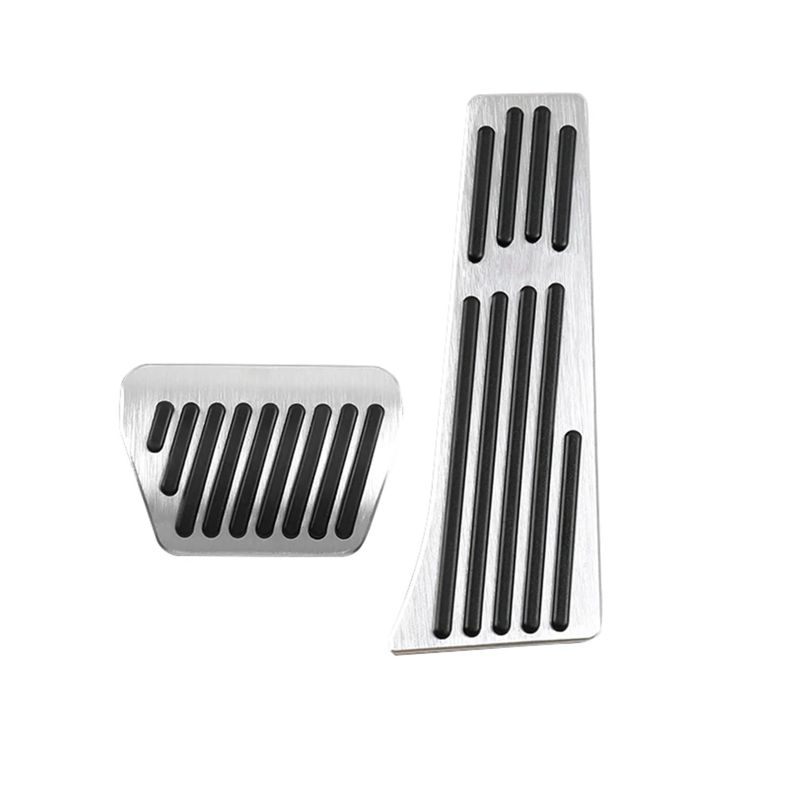 Fußablage Platte Passend für BMW IX5 IX 2021 2022 2023 2024 Autopedale Abdeckung Rutschfestes Pad Aluminiumzubehör Bremspedalabdeckung(AT Silver 2pcs) von EGUIAS