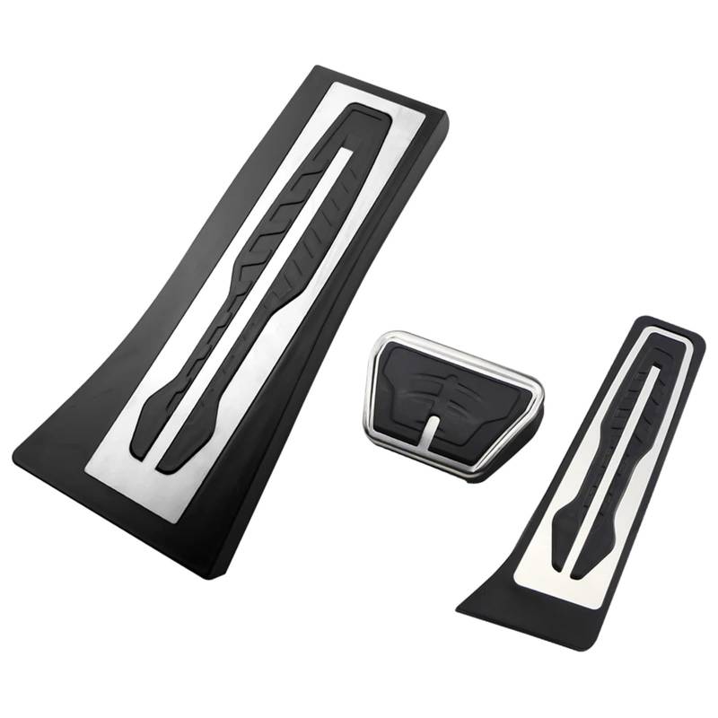 Fußablage Platte Passend für BMW X5 X6 F15 F16 E70 E71 E72 G05 X7 G07 2008–2020 LHD Edelstahl-Autopedal-Kit Bremspedalabdeckung(AT with Rest) von EGUIAS