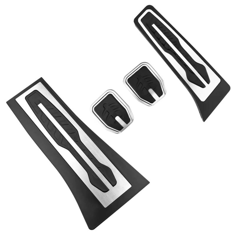 Fußablage Platte Passend für BMW X5 X6 F15 F16 E70 E71 E72 G05 X7 G07 2008–2020 LHD Edelstahl-Autopedal-Kit Bremspedalabdeckung(MT with Rest) von EGUIAS