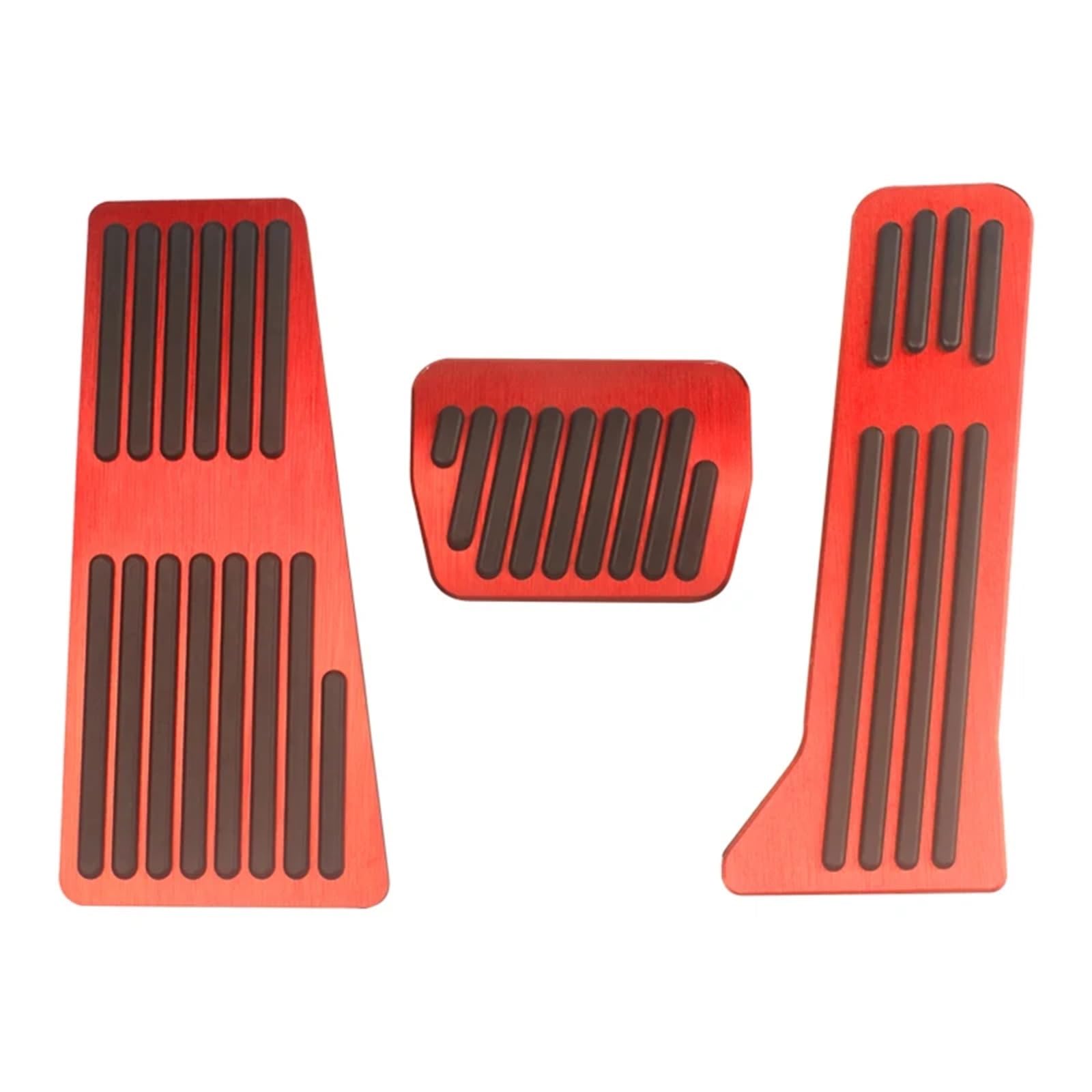 Fußablage Platte Passend für Mazda 2 3 6 Dome BM GL GJ CX-5 CX5 KE KF CX3 CX-3 CX7 CX-7 CX-8 CX8 CX9 CX-9 Auto-Pedalauflage Bremspedalabdeckung(LHD AT 3pcs Red) von EGUIAS