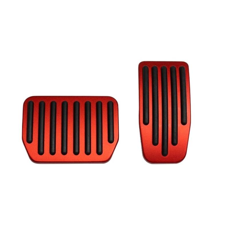 Fußablage Platte Passend für Tesla Model Y 3 Highland Fußpedal-Pads Abdeckung Rutschfeste Gasbremsenauflage Aluminiummatten Bremspedalabdeckung(Red) von EGUIAS