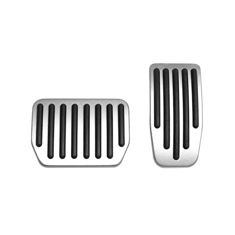 Fußablage Platte Passend für Tesla Model Y 3 Highland Fußpedal-Pads Abdeckung Rutschfeste Gasbremsenauflage Aluminiummatten Bremspedalabdeckung(Silver) von EGUIAS
