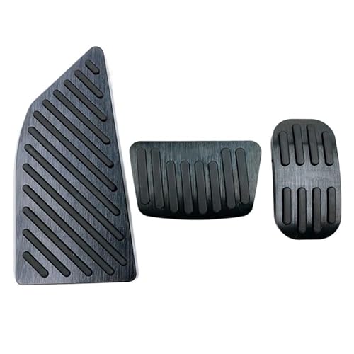 Fußablage Platte Passend für Toyota C-HR CHR 2016 2017 2018 2019 2020 2021 2022 2023 Auto-Pedalauflage Bremspedalabdeckung(AT 3pcs Black) von EGUIAS