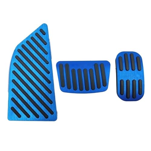 Fußablage Platte Passend für Toyota C-HR CHR 2016 2017 2018 2019 2020 2021 2022 2023 Auto-Pedalauflage Bremspedalabdeckung(AT 3pcs Blue) von EGUIAS