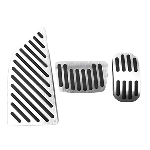 Fußablage Platte Passend für Toyota C-HR CHR 2016 2017 2018 2019 2020 2021 2022 2023 Auto-Pedalauflage Bremspedalabdeckung(AT 3pcs Silver) von EGUIAS