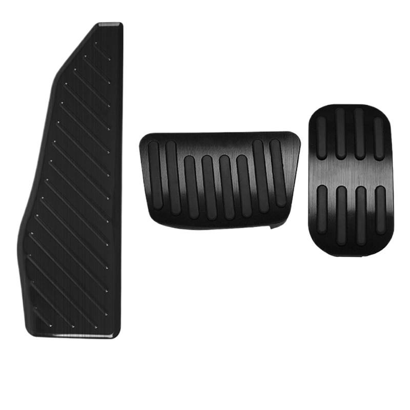 Fußablage Platte Passend für Toyota Corolla Cross XG10 2021–2024 2025 Hybridauto-Fußstützenpedale Bremspedalabdeckung(3PCS Black) von EGUIAS
