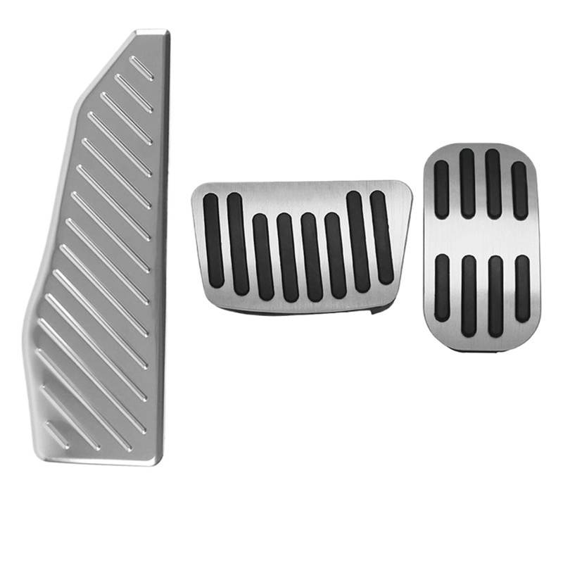 Fußablage Platte Passend für Toyota Corolla Cross XG10 2021–2024 2025 Hybridauto-Fußstützenpedale Bremspedalabdeckung(3PCS Silver) von EGUIAS
