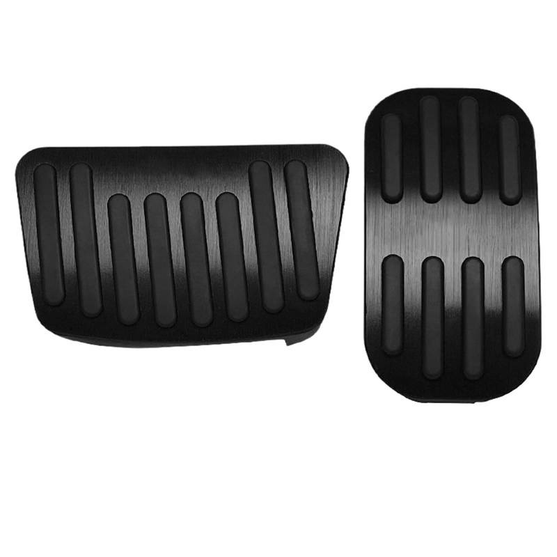 Fußablage Platte Passend für Toyota Corolla Cross XG10 2021–2024 2025 Hybridauto-Fußstützenpedale Bremspedalabdeckung(AT 2PCS Black) von EGUIAS
