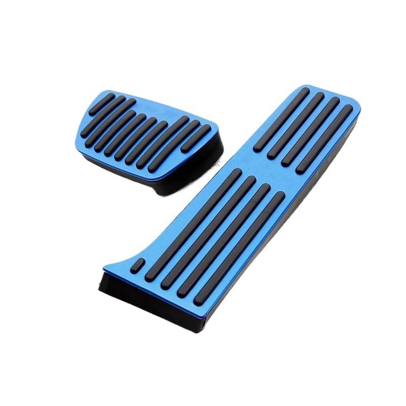 Fußablage Platte Passend für Toyota RAV4 XA50 Hybrid 2019 2020 2021 2022 2023 2024 Auto-Gas-Bremspedal-Pedalabdeckung Bremspedalabdeckung(2pcs Blue) von EGUIAS