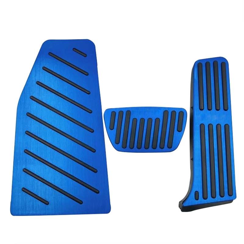 Fußablage Platte Passend für Toyota RAV4 XA50 Hybrid 2019 2020 2021 2022 2023 2024 Auto-Gas-Bremspedal-Pedalabdeckung Bremspedalabdeckung(3pcs Blue) von EGUIAS