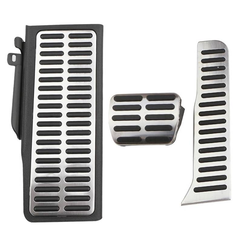 Fußablage Platte Passend für Volkswagen Golf 5 6 MK5 MK6 Scirocco CC Passat B6 B7 Shara Tiguan Passend für Jetta Mk6 Touran Vento Kaninchen-Autopedal Bremspedalabdeckung(Style 3 AT 3pcs) von EGUIAS