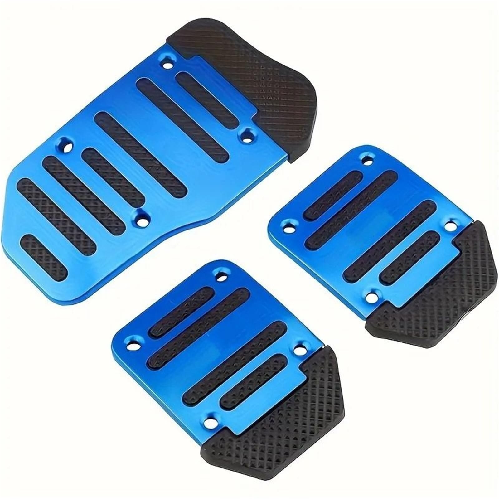 Fußablage Platte Universal Automatik/Schaltgetriebe Auto Bremspedal Pedal Zubehör Bremspedalabdeckung(Manual Blue Set) von EGUIAS