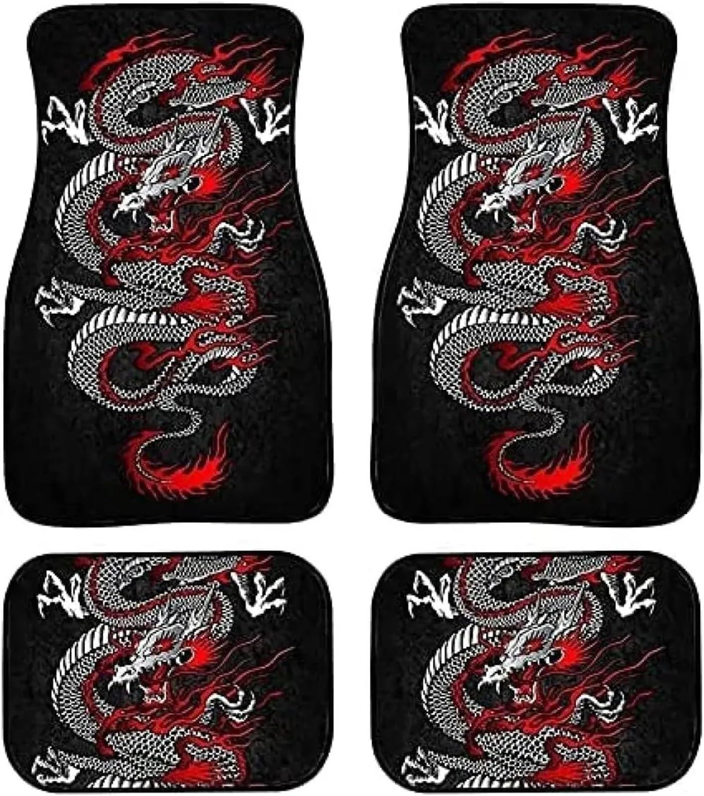 Gummimatten Auto 4-teilige Auto-Bodenmatte Dragon Auto-Matte Teppich Rutschfester Teppich mit Gummirücken Autozubehör für Auto SUV Autofußmatten-Set Gummimatten Auto 4-teilige Auto-Bodenmatte Dragon Auto-Matte Teppich Rutschfester Teppich mit Gummirücken Autozubehör für Auto SUV Autofußmatten-Set von EGUIAS