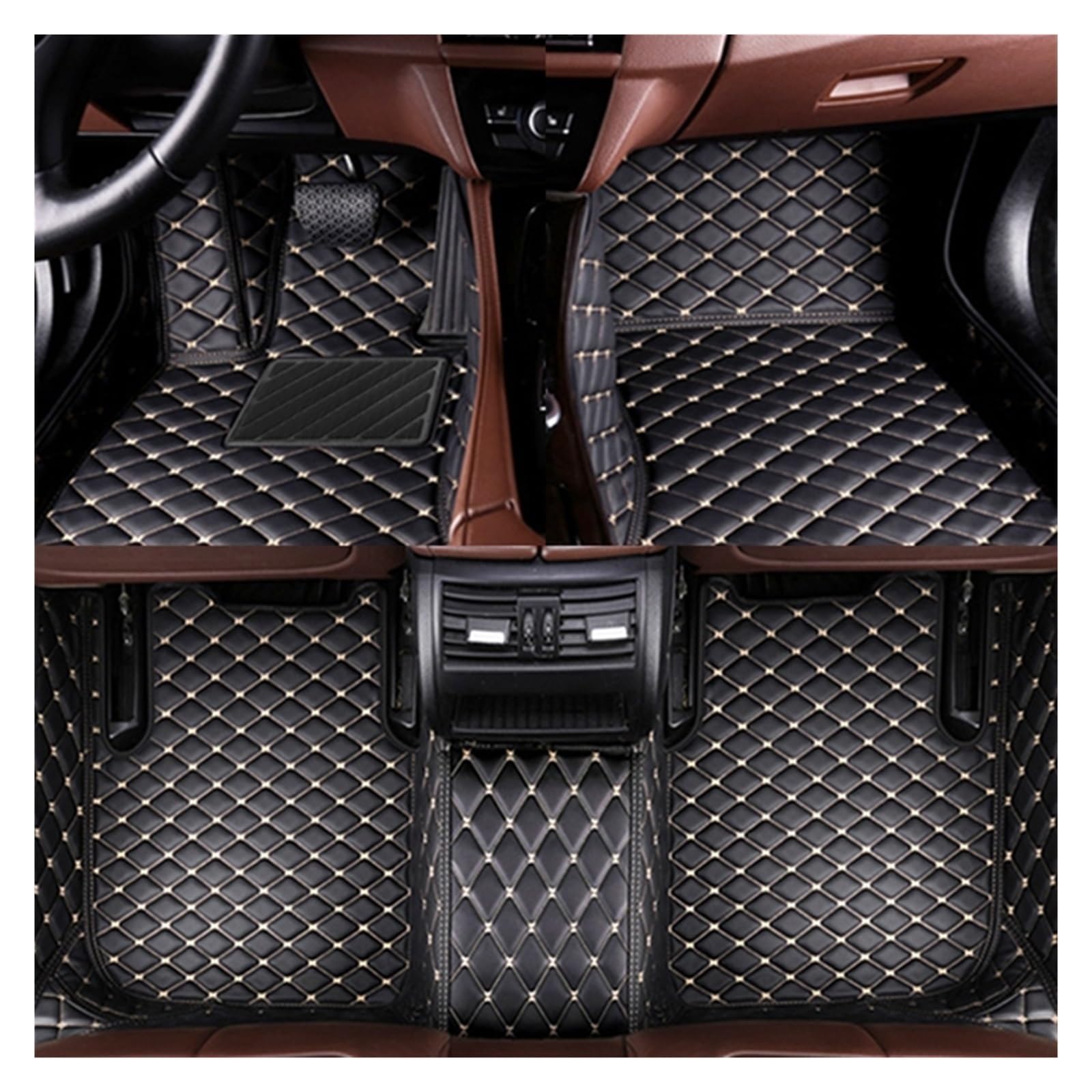 Gummimatten Auto Anpassung Auto Fußmatten Pedal Pads Spezielle Künstliche Leder Teppich Für KIA Sportage 2 3 4 5 2004-2023 Autofußmatten-Set(1,2023) von EGUIAS