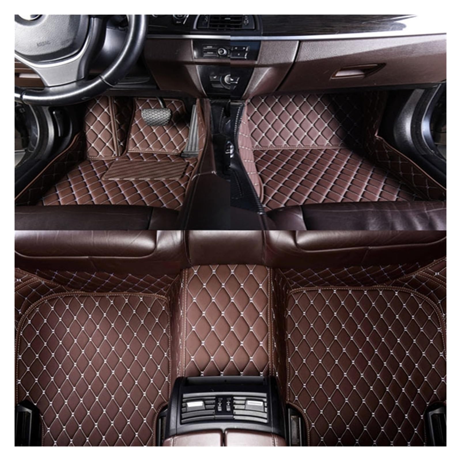 Gummimatten Auto Anpassung Auto Fußmatten Pedal Pads Spezielle Künstliche Leder Teppich Für KIA Sportage 2 3 4 5 2004-2023 Autofußmatten-Set(10,2023 Hybrid) von EGUIAS