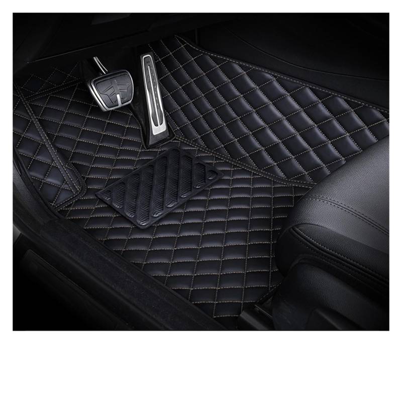 Gummimatten Auto Anpassung Auto Fußmatten Pedal Pads Spezielle Künstliche Leder Teppich Für KIA Sportage 2 3 4 5 2004-2023 Autofußmatten-Set(Black Beige 1pcs,2016-2022) von EGUIAS