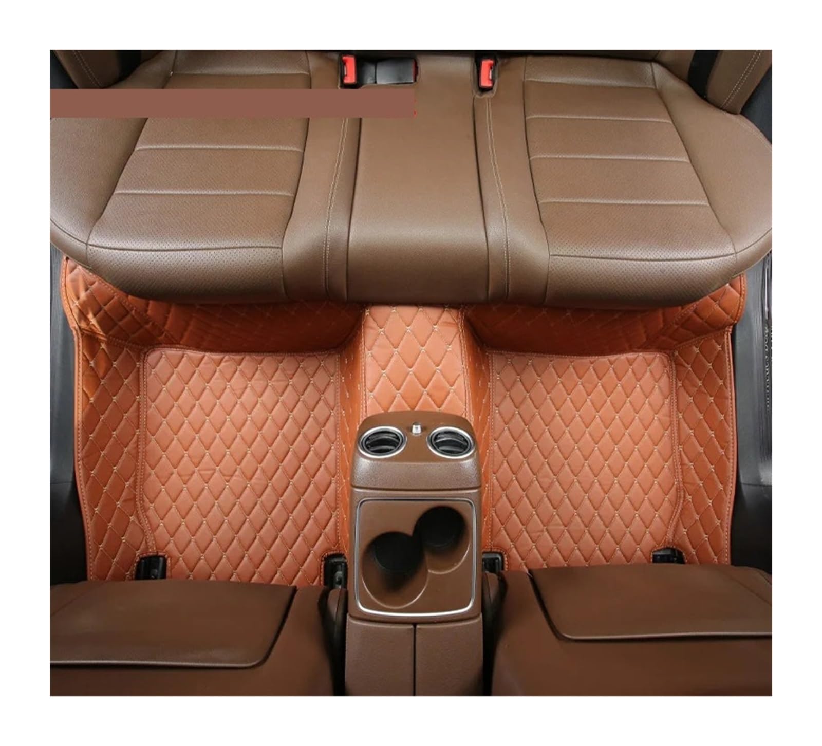 Gummimatten Auto Auto-Bodenmatte für Mazda Cx5 2017 2018 2019 2020 2021 2022 2023 2024, Diamant-Design, rutschfest, luxuriös, 1 Stück Autofußmatten-Set(Back Row-Brown) von EGUIAS